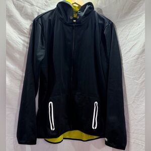 Aeropostale Black Performance Jacket with Yellow Accent